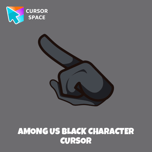 Among Us Black Character cursor arrow cursor